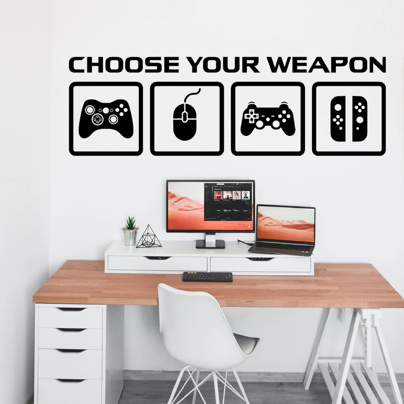 Gaming Console Wallpaper - Gra wideo Decor fototapeta wybierz broń