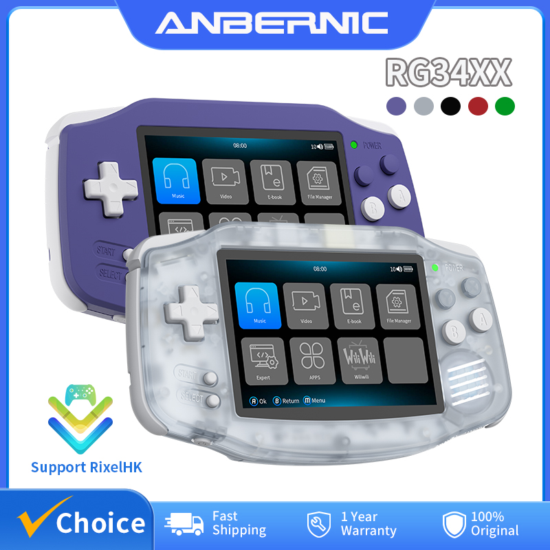 Gaming Console Bluetooth - ANBERNIC RG34XX Retro przenośna konsola do