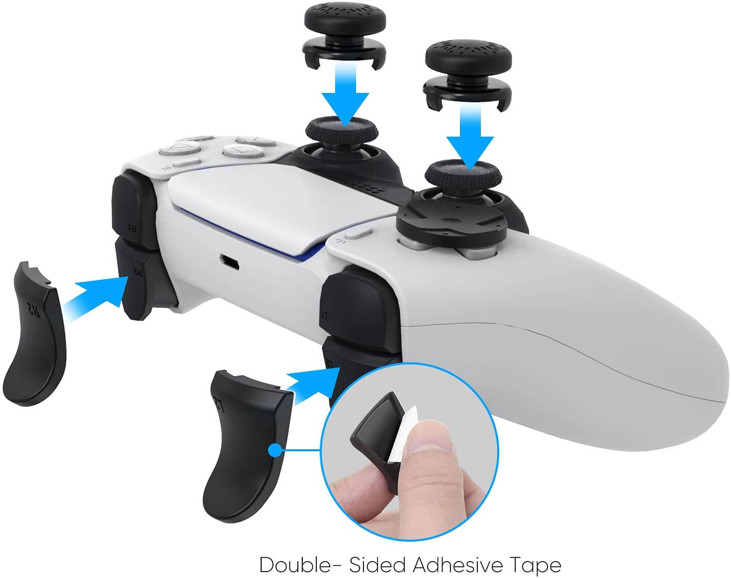 Trigger Extender Button - Zestaw akcesoriów do PS5, kompatybilny z