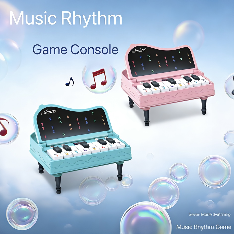 Gaming Console Table - Przenośne mini pianino biurkowe z oświetleniem,