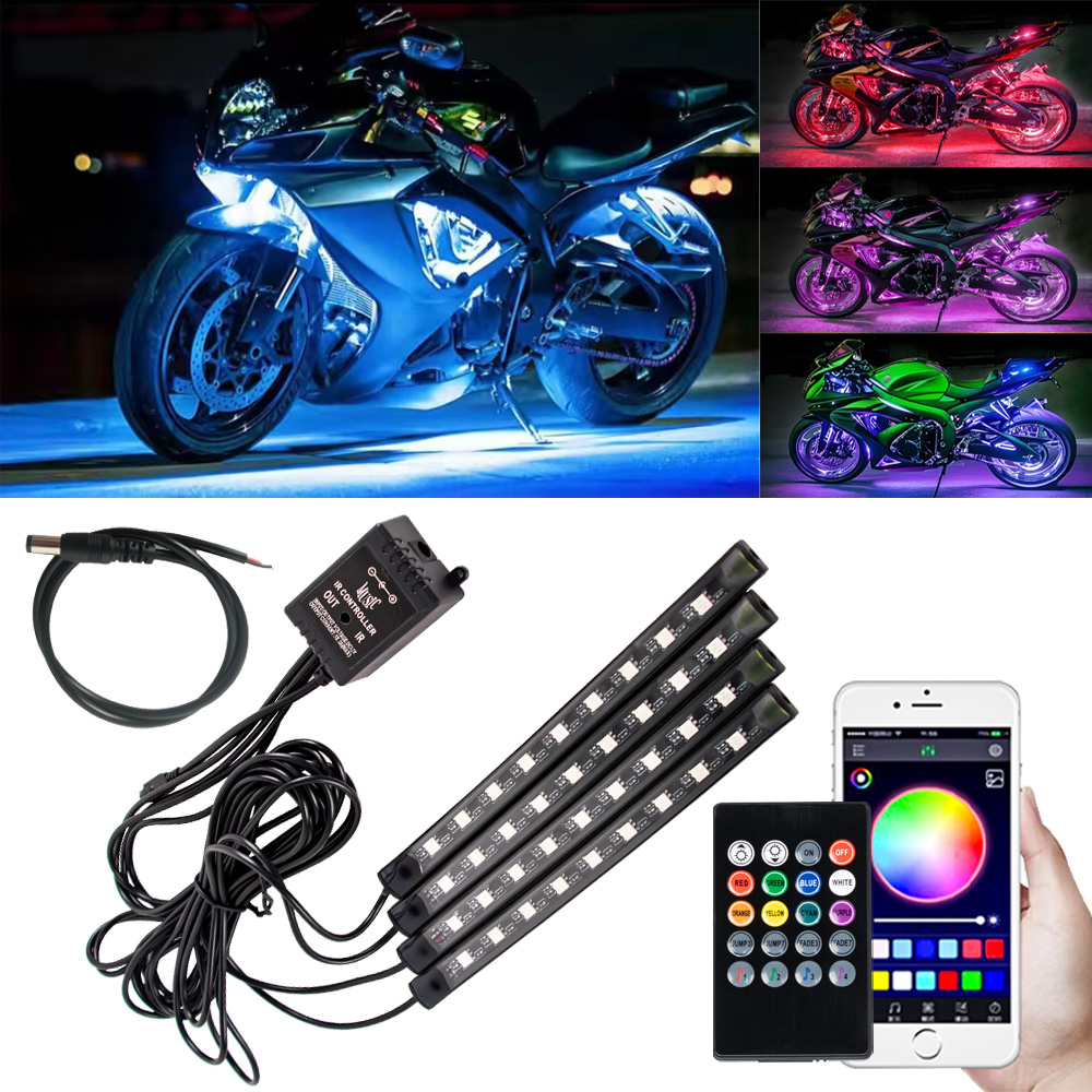 Led Gaming Light Strip - LED Motocykl Samochodowe nastrojowe oświetlenie stopy