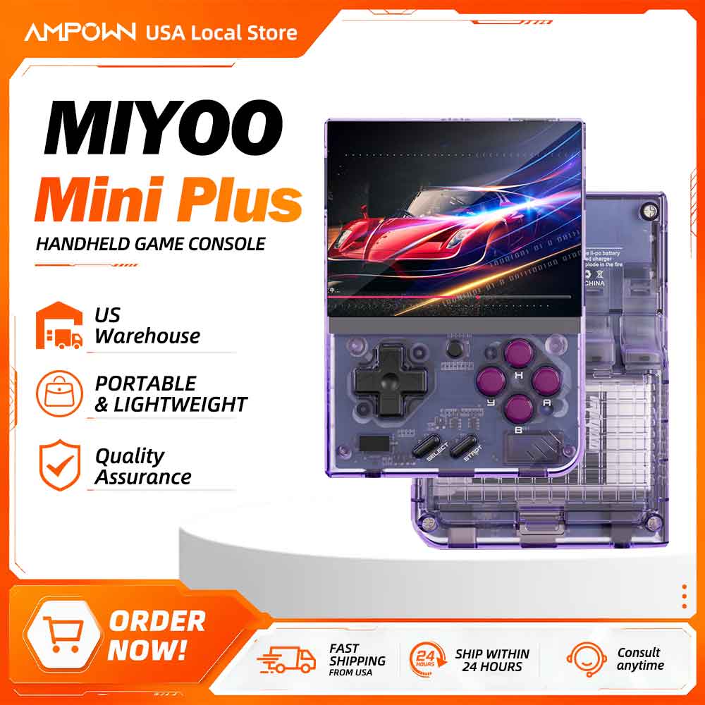 Gaming Console With - Konsola retro Miyoo Mini+ z ekranem