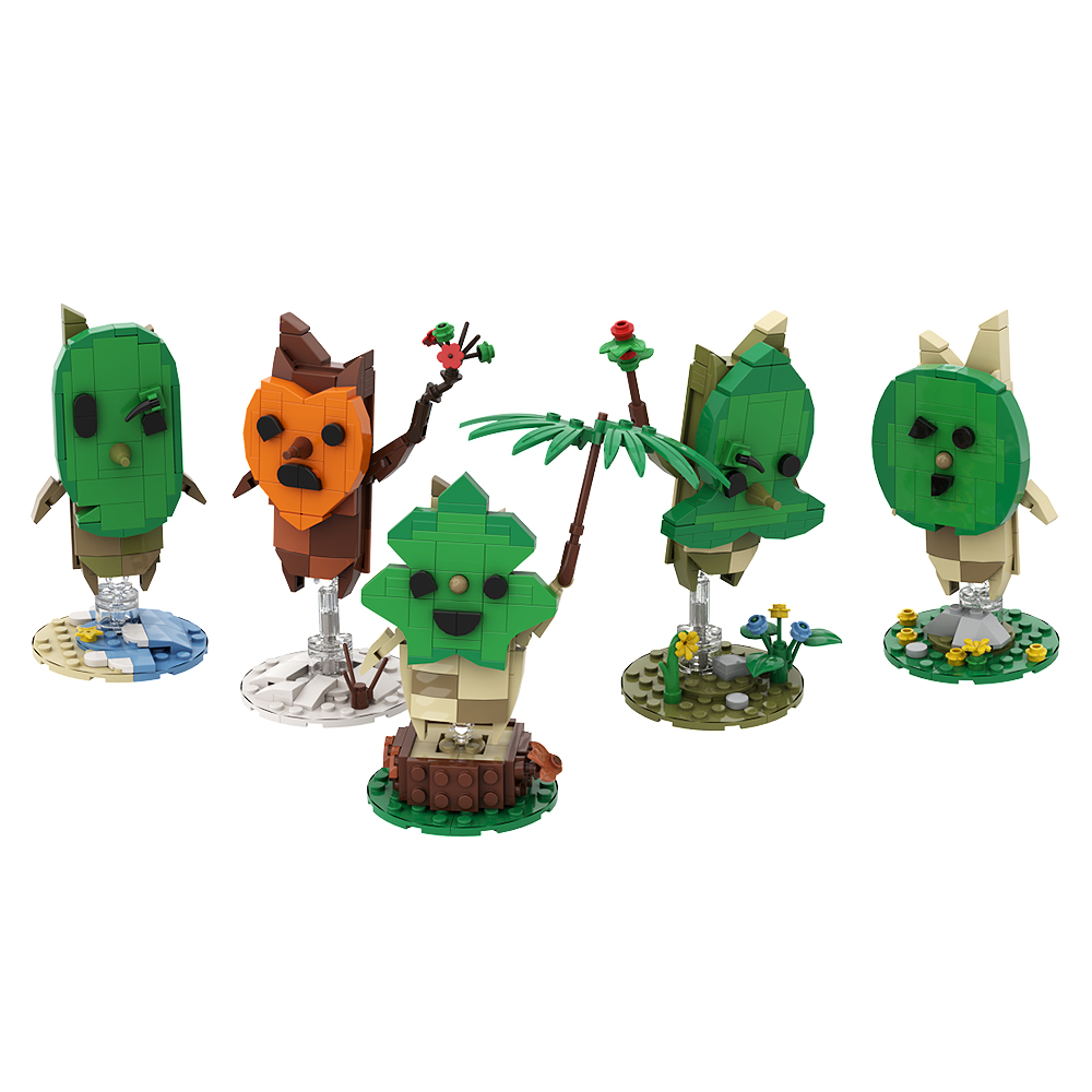 Gaming Console Zelda - Gobricks Moc Zeldaed Yahaha Korok Brickheadz