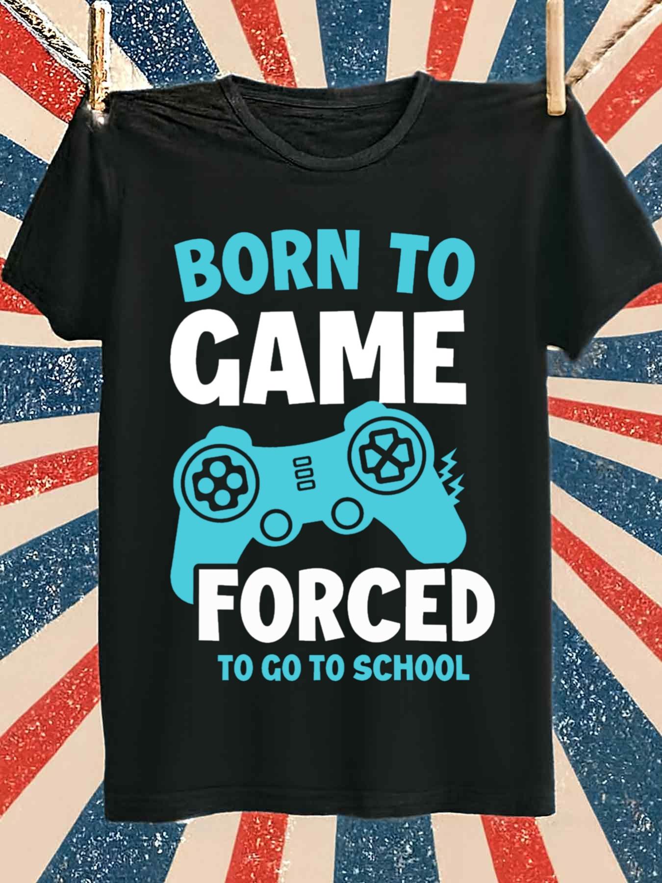 Gaming Console All - Koszulka męska Born to Game -