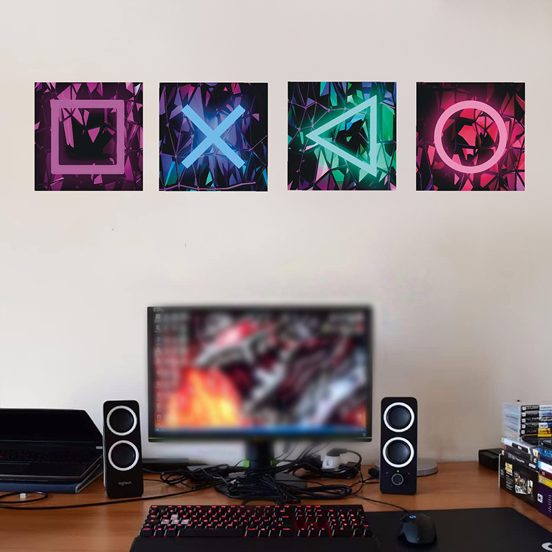 4 SZTUK Pokój gier dla dzieci  – Gaming Console Wallpaper recenzja i cena