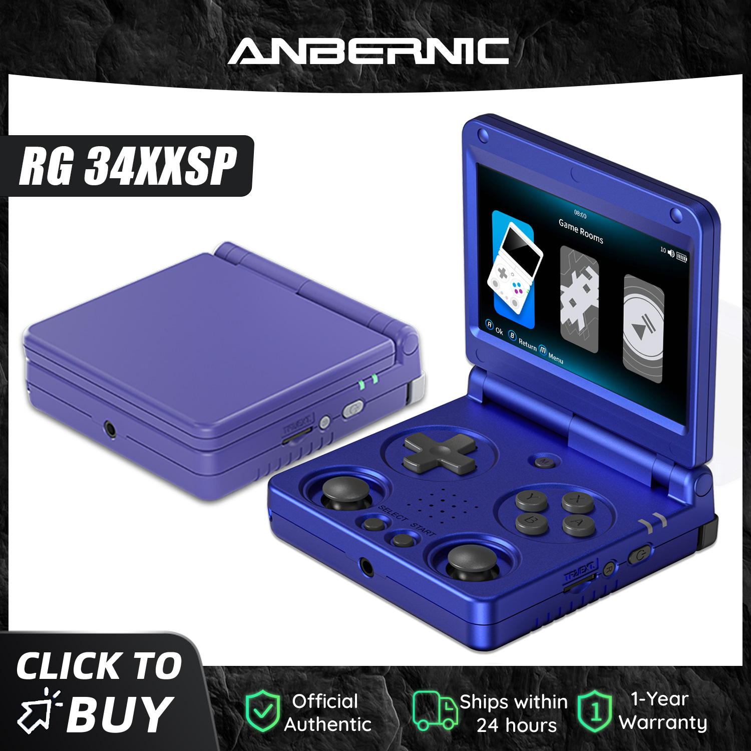 Anbernic RG34XXSP 3,4-calowa k – Gaming Console Old recenzja i cena